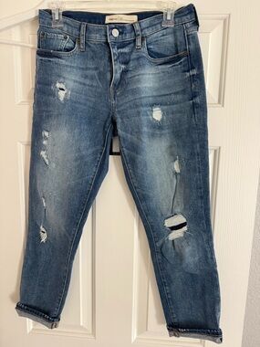 GAP Distressed Light Blue Boyfriend Jeans